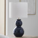 Drew & Jonathan Buckley 27.38 inch 9.00 watt Gloss Navy Table Lamp Portable Light