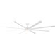 Hydra 120 inch Matte White Downrod Ceiling Fan in 3500K
