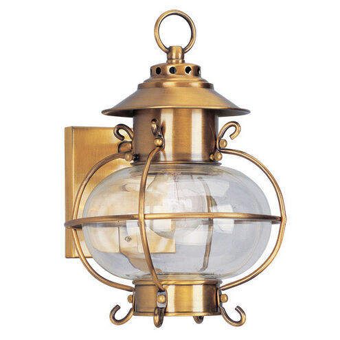 Harbor 1 Light 11 inch Flemish Brass Outdoor Wall Lantern