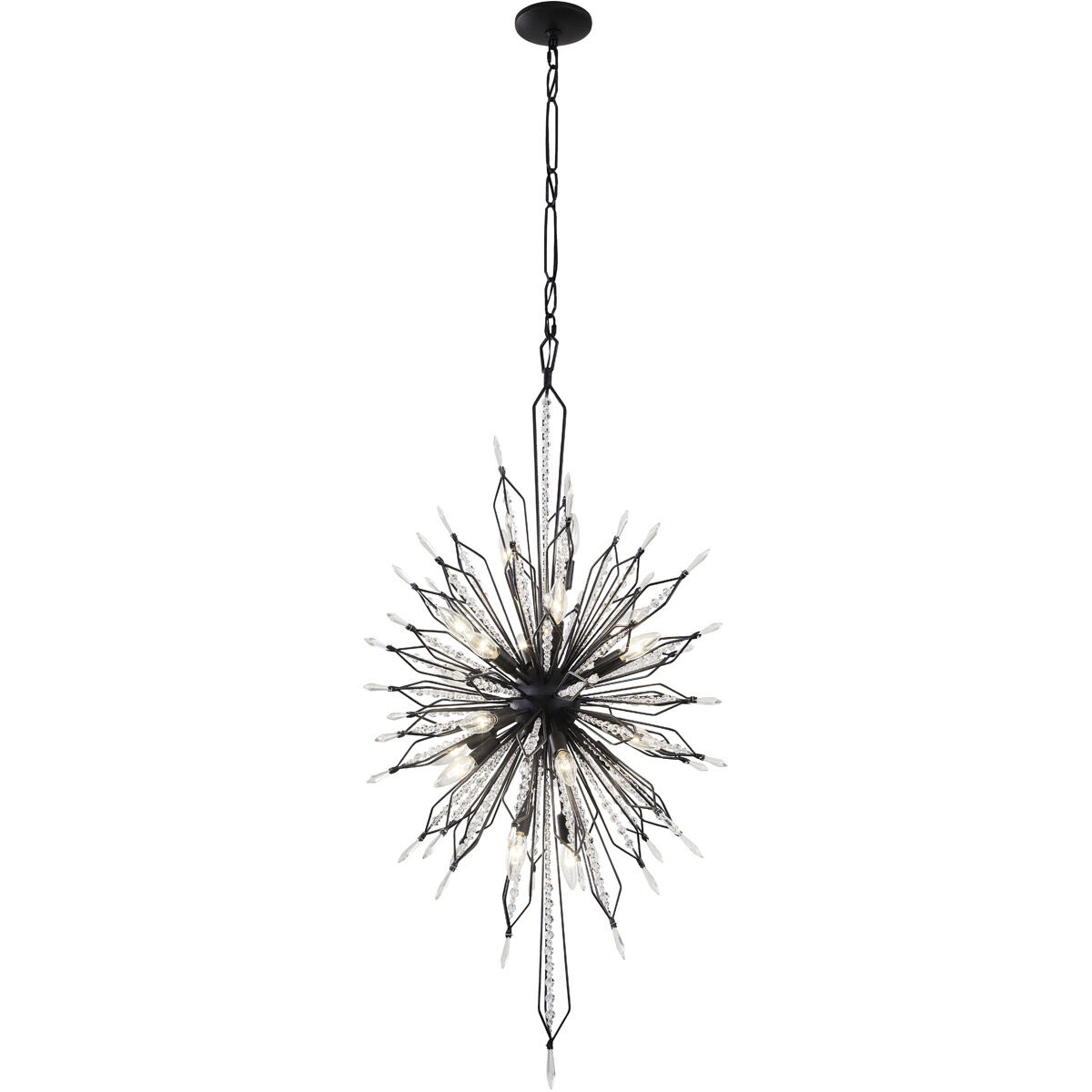 Orbital 20 Light 24 inch Carbon Pendant Ceiling Light