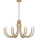 Sorrento 8 Light 34 inch Noble Brass Chandelier Ceiling Light