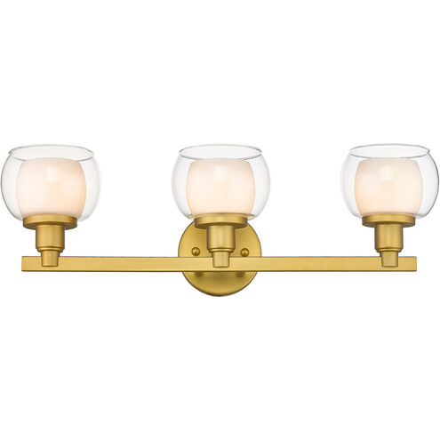 Cairo 3 Light 23.5 inch Satin Gold Bath Vanity Light Wall Light in Incandescent