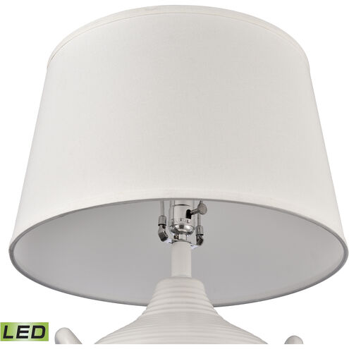 Oxford 25 inch 9.00 watt Gloss White with Matte White Table Lamp Portable Light