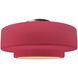 Radiance LED 14.5 inch Cerise and Brushed Nickel Semi Flush Ceiling Light