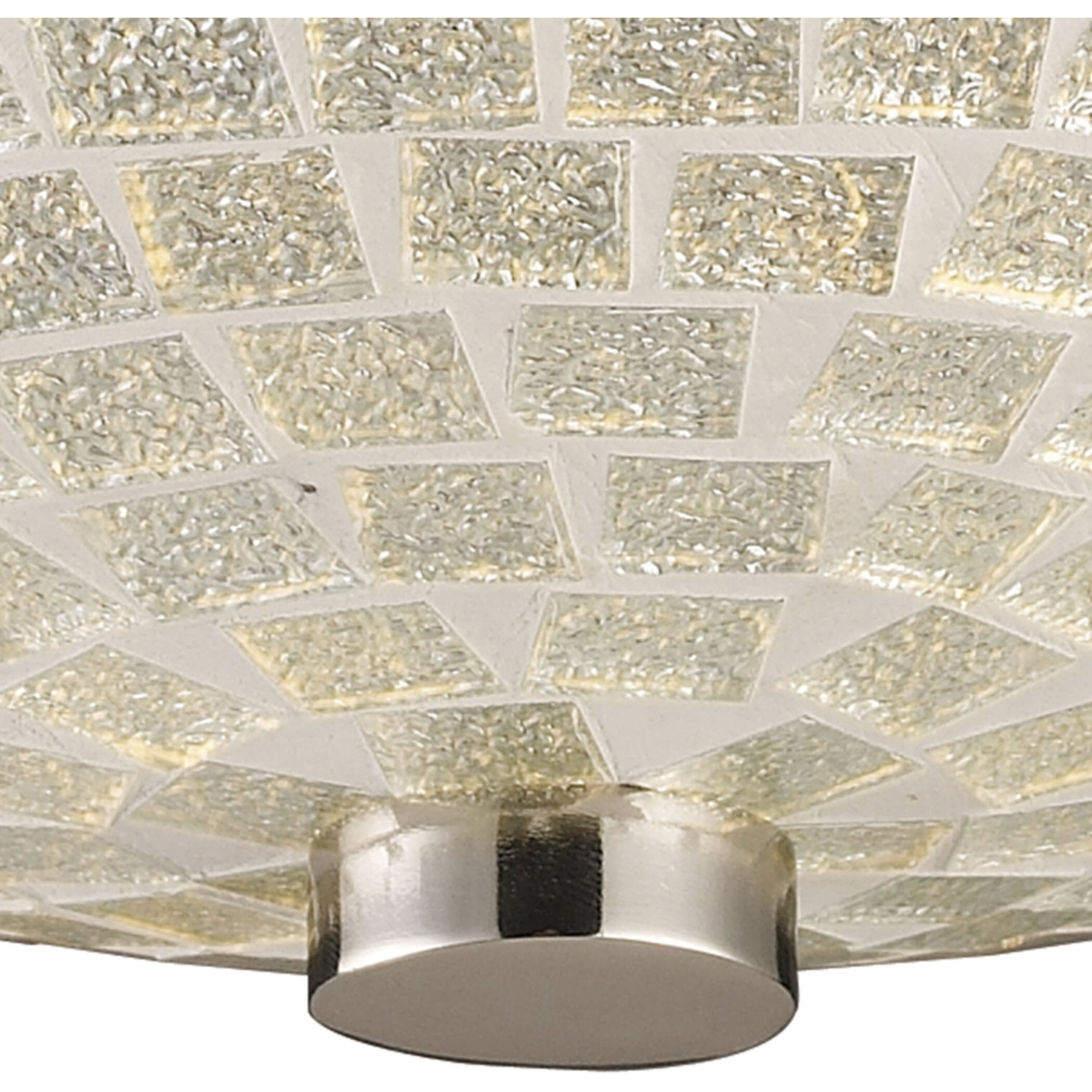 Fusion 2 Light 12 inch Satin Nickel Semi Flush Mount Ceiling Light