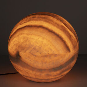 Onyx Globe 15 inch 40.00 watt Natural Table Lamp Portable Light, Medium