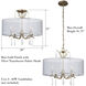 Laurel Estate 4 Light 20 inch Brio Gold Semi Flush Mount Ceiling Light, Convertible