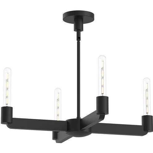Alora Mood Claire 4 Light 25 inch Matte Black Chandelier Ceiling Light