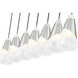 Aimie Linear Chandelier Ceiling Light in Brushed Nickel