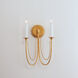 Plumette 2 Light 14 inch Gold Leaf Wall Sconce Wall Light