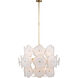 kate spade new york Leighton LED 31 inch Soft Brass Barrel Chandelier Ceiling Light in Cream Tinted Glass, Large