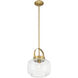 Wickglow 1 Light 11 inch Legacy Brass Pendant Ceiling Light