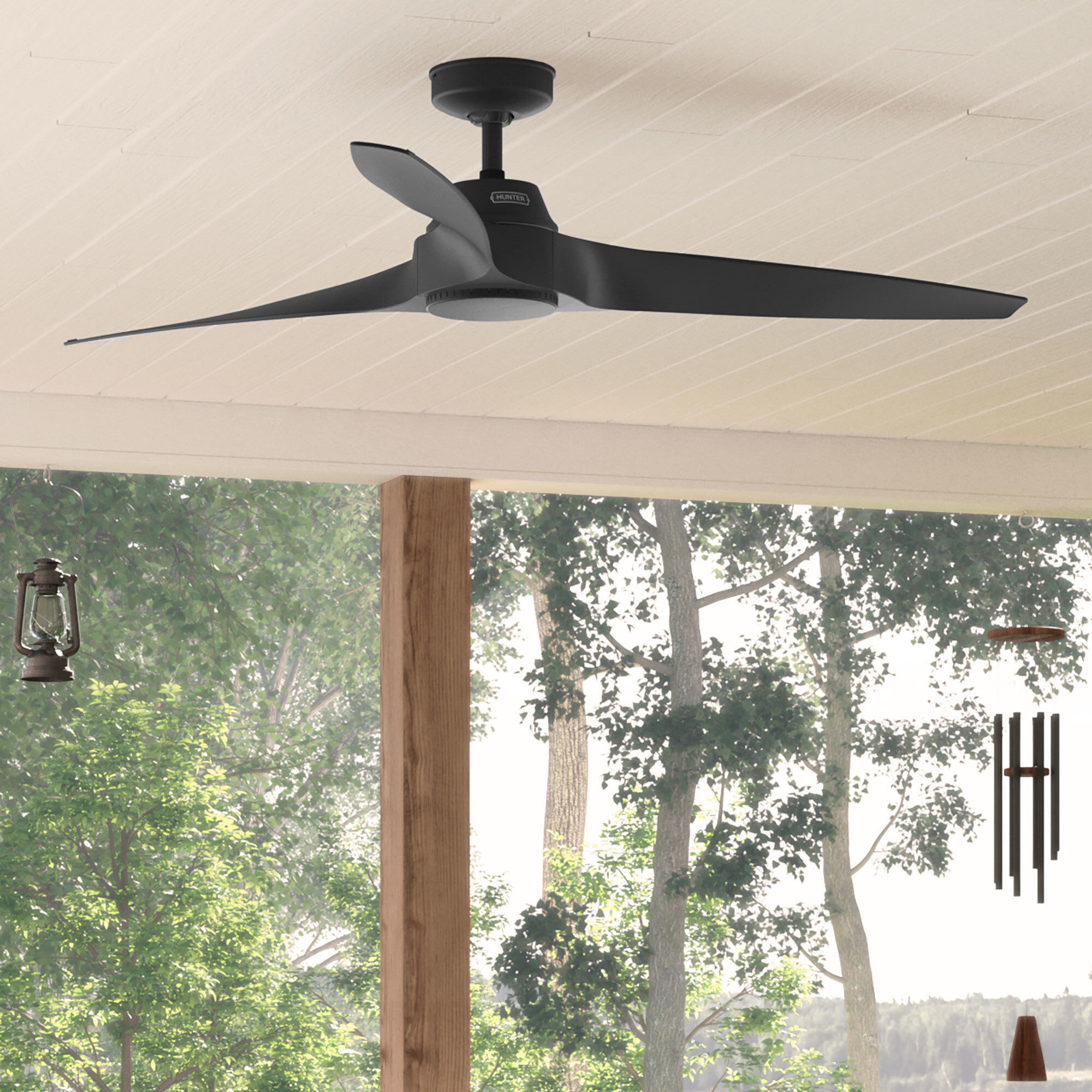 Mosley 60 inch Matte Black Outdoor Ceiling Fan