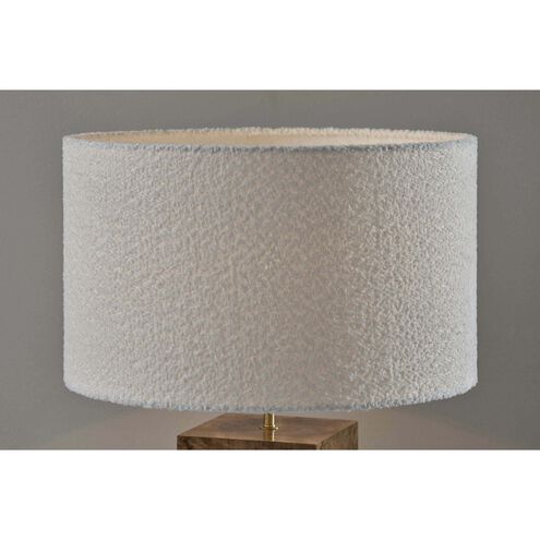 Frederick 28.5 inch 100.00 watt Burled Wood with Antique Brass Accent Table Lamp Portable Light
