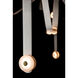 Art & Alchemy SNAPS LED 86.5 inch Modern Brass Pendant Ceiling Light in White Leather with Alabaster, Large