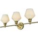Gene 3 Light 28 inch Satin Gold Bath Sconce Wall Light