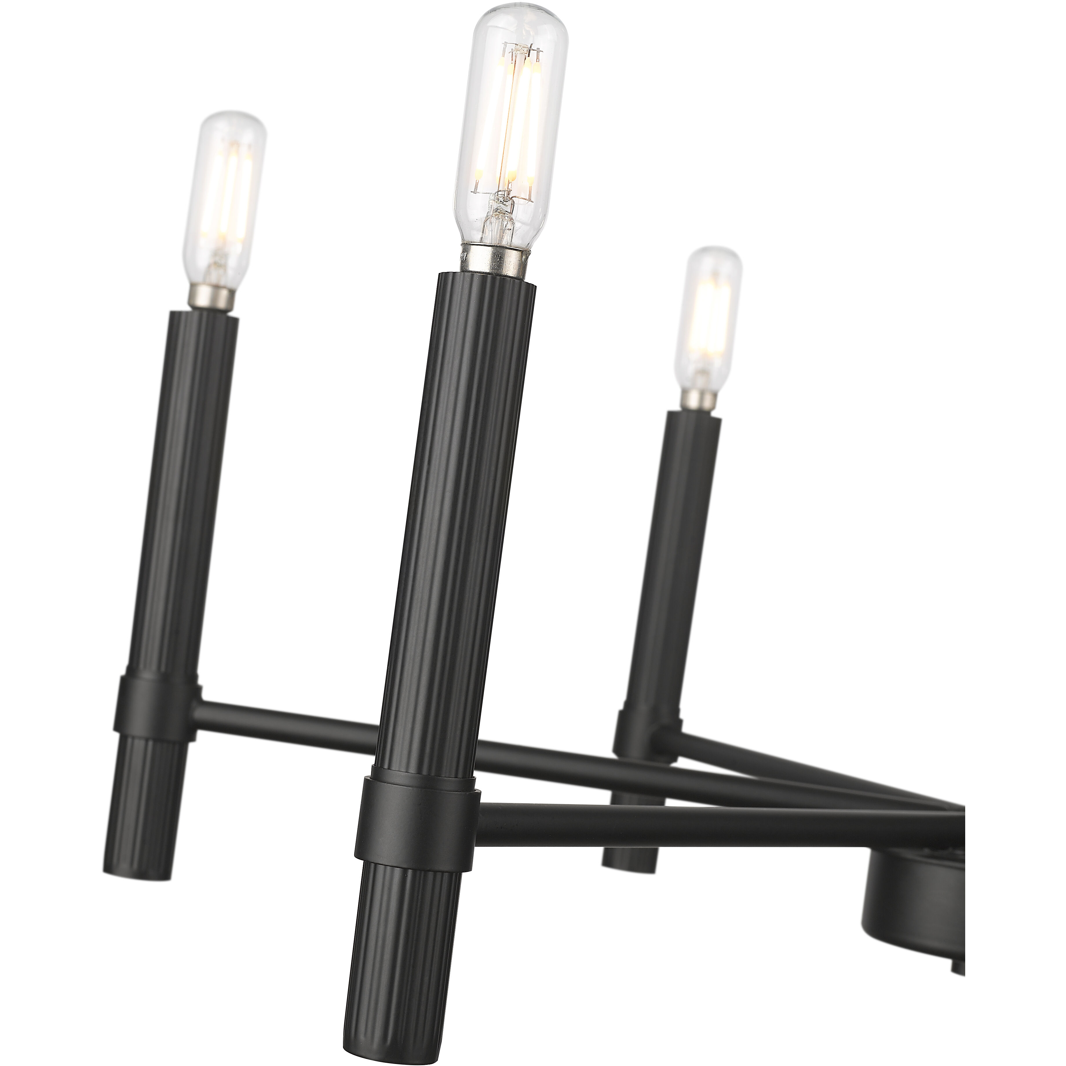 Skyva 6 Light 24.25 inch Matte Black Chandelier Ceiling Light