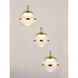 Swank LED 11.75 inch Natural Aged Brass Multi-Light Pendant Ceiling Light