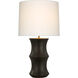 AERIN Marella 33 inch 15 watt Stained Black Metallic Table Lamp Portable Light in Stained Black Metallic Porcelain, Medium