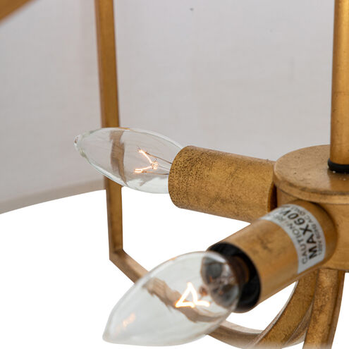 Lacey 4 Light 24.5 inch Vintage Gold Semi-Flush Mount Ceiling Light