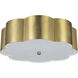 Alora Mood Blossom 3 Light 14.13 inch Brushed Gold Flush Mount Ceiling Light
