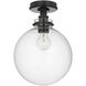 Chapman & Myers Parkington LED 10 inch Bronze Globe Flush Mount Ceiling Light