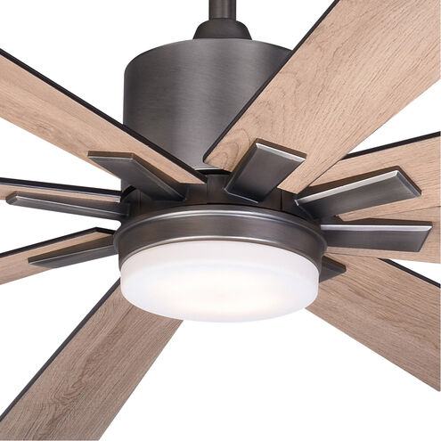 Crawford 60 inch Dark Nickel with Oak-Black Walnut Blades Indoor/Outdoor Ceiling Fan