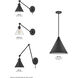 Arti 1 Light 7.75 inch Black Indoor Wall Sconce Wall Light in Black / Clear