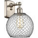 Ballston Farmhouse Chicken Wire LED 8 inch Brushed Satin Nickel Sconce Wall Light, Ballston