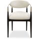 Moxie Brushed Brass and Matte Black and Off-White Dining Chair