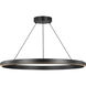 Aro LED 36 inch Midnight Black Chandelier Ceiling Light