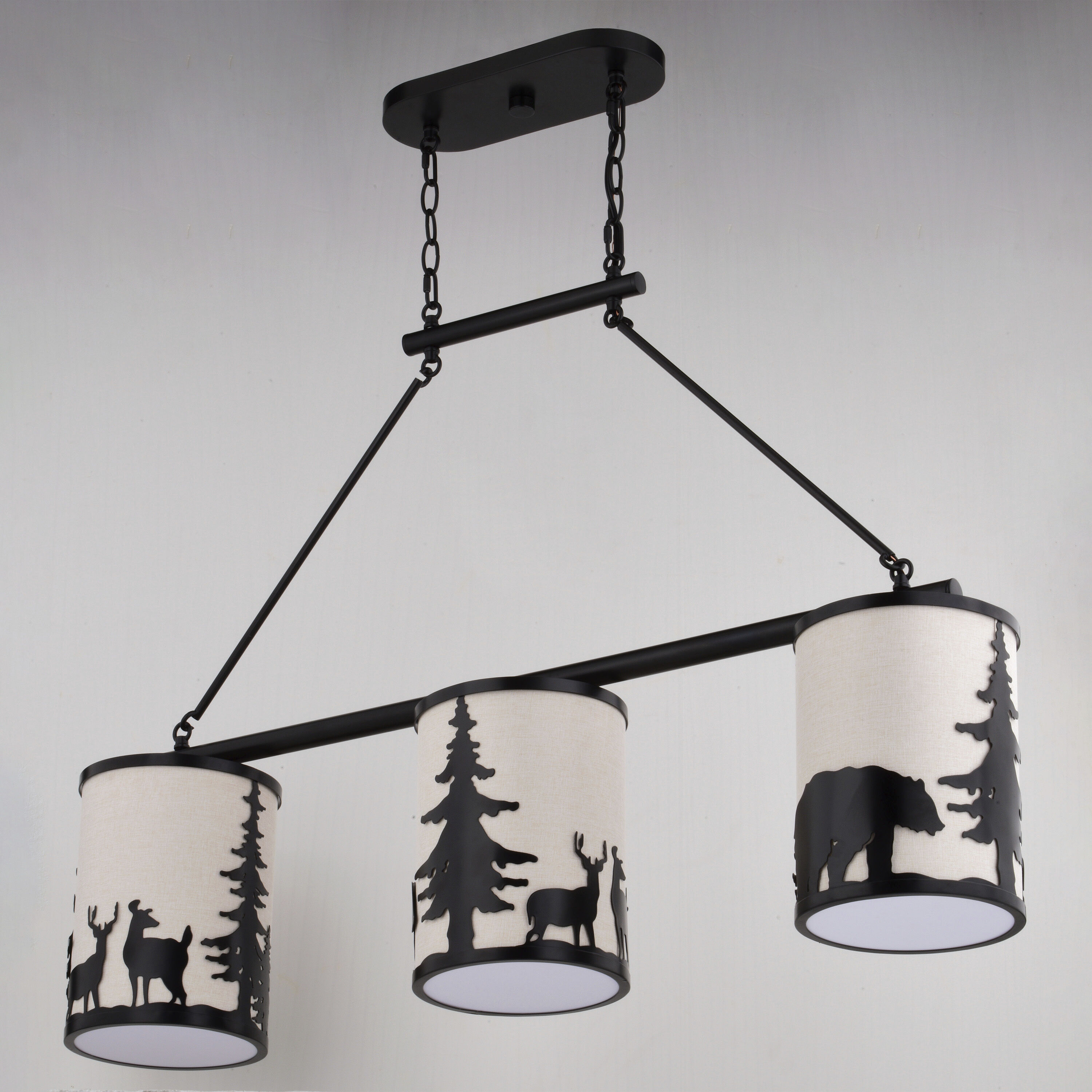 Acadia LED 38 inch Bronze Linear Chandelier Ceiling Light