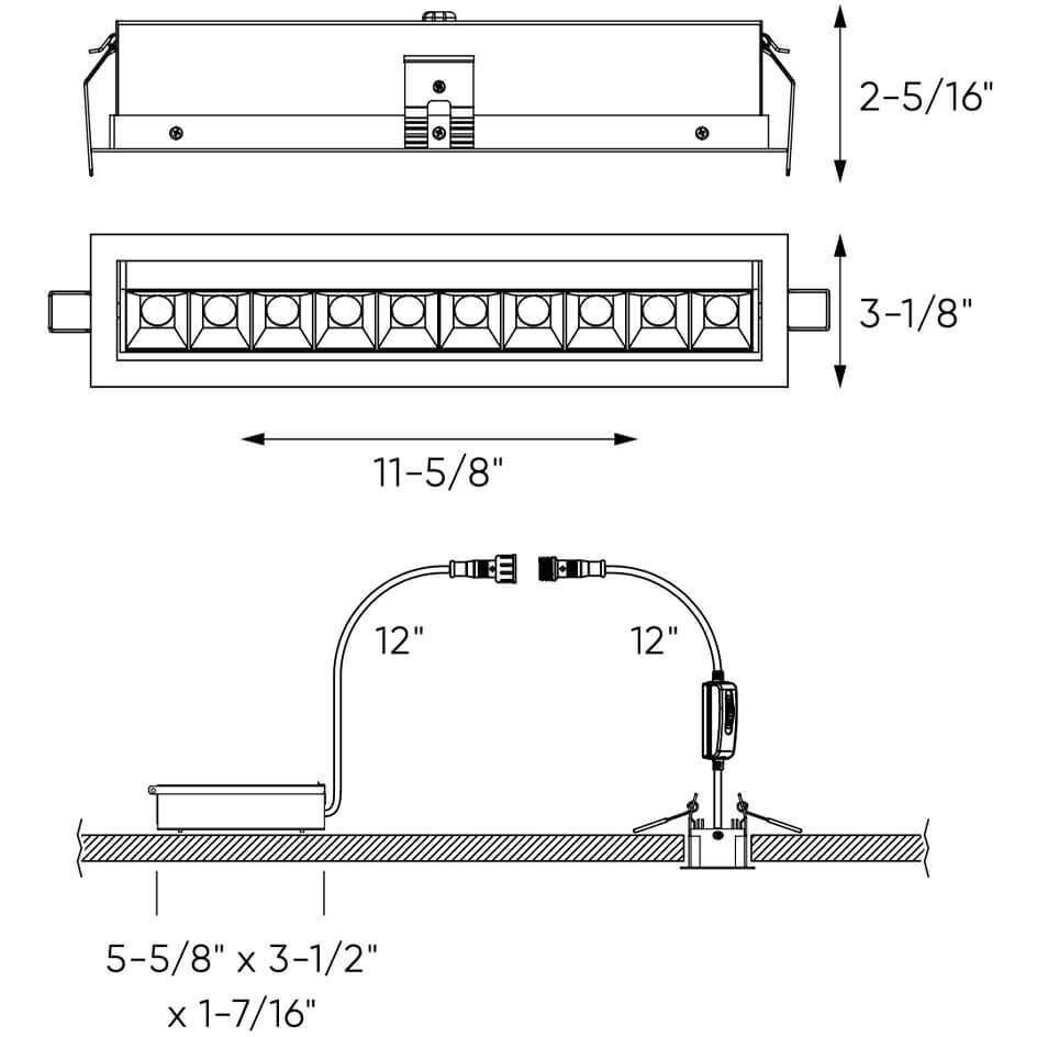 PinPoint Black 24.00 watt 10 Light Directional, Recessed Down Light