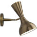 Pisa 2 Light 6 inch Antique Brass Hood Interior is White Wall Sconce Wall Light