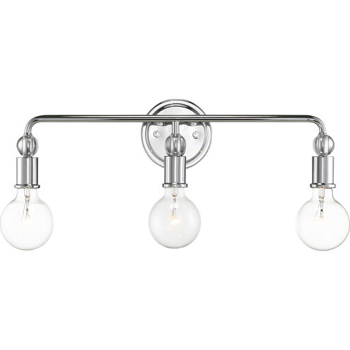 Bounce 3 Light 24 inch Polished Nickel Vanity Light Wall Light