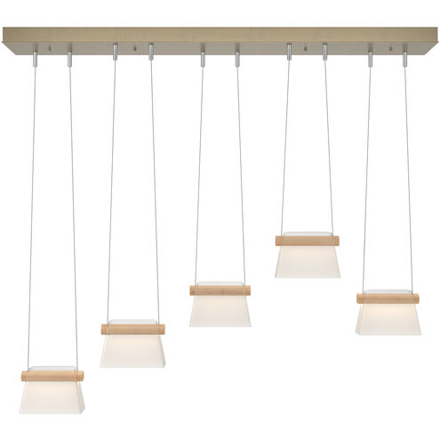 More Cowbell LED 40.3 inch Soft Gold Pendant Ceiling Light in Clear with Frost