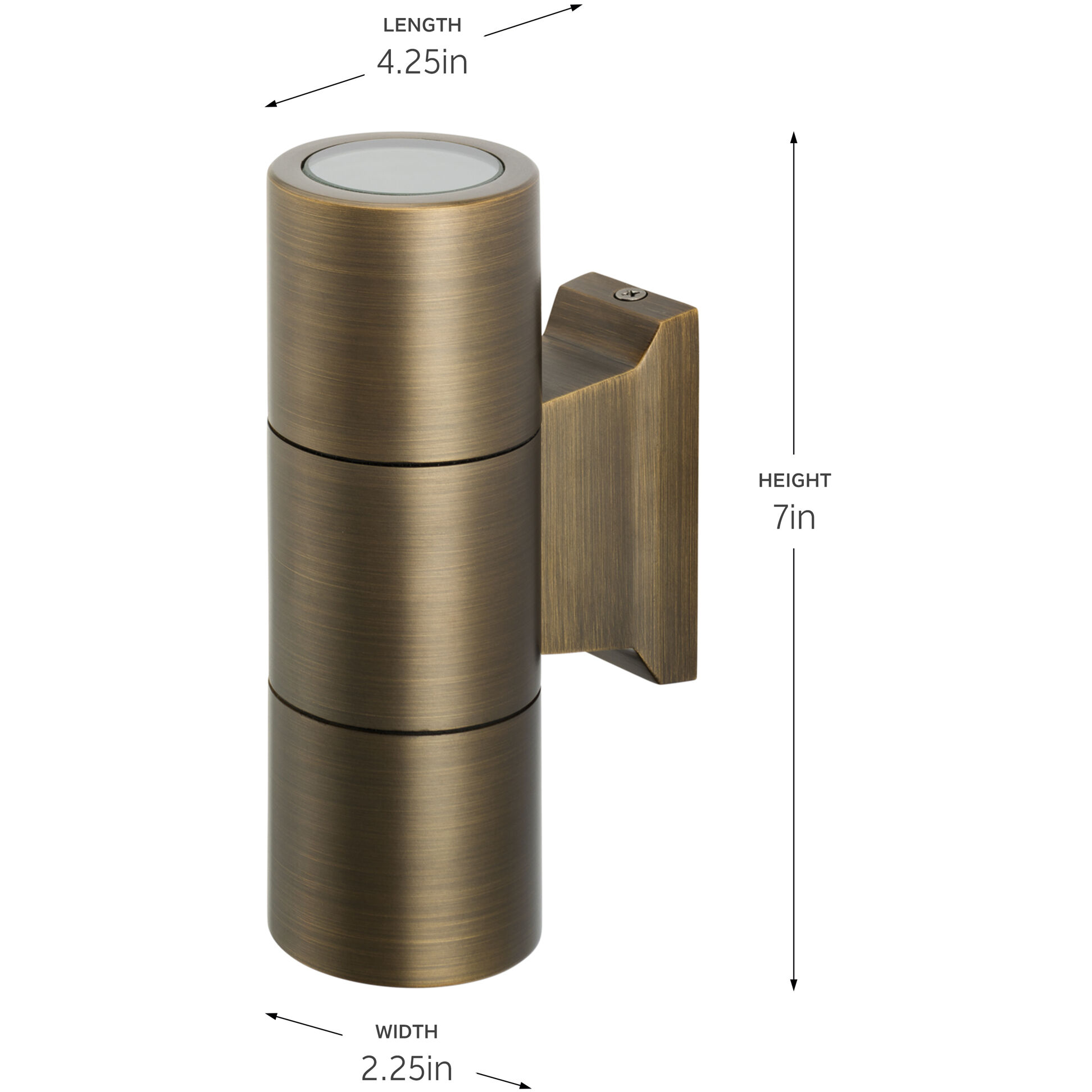 LED Retrofit 2 Light 4.25 inch Centennial Brass Up & Down Sconce