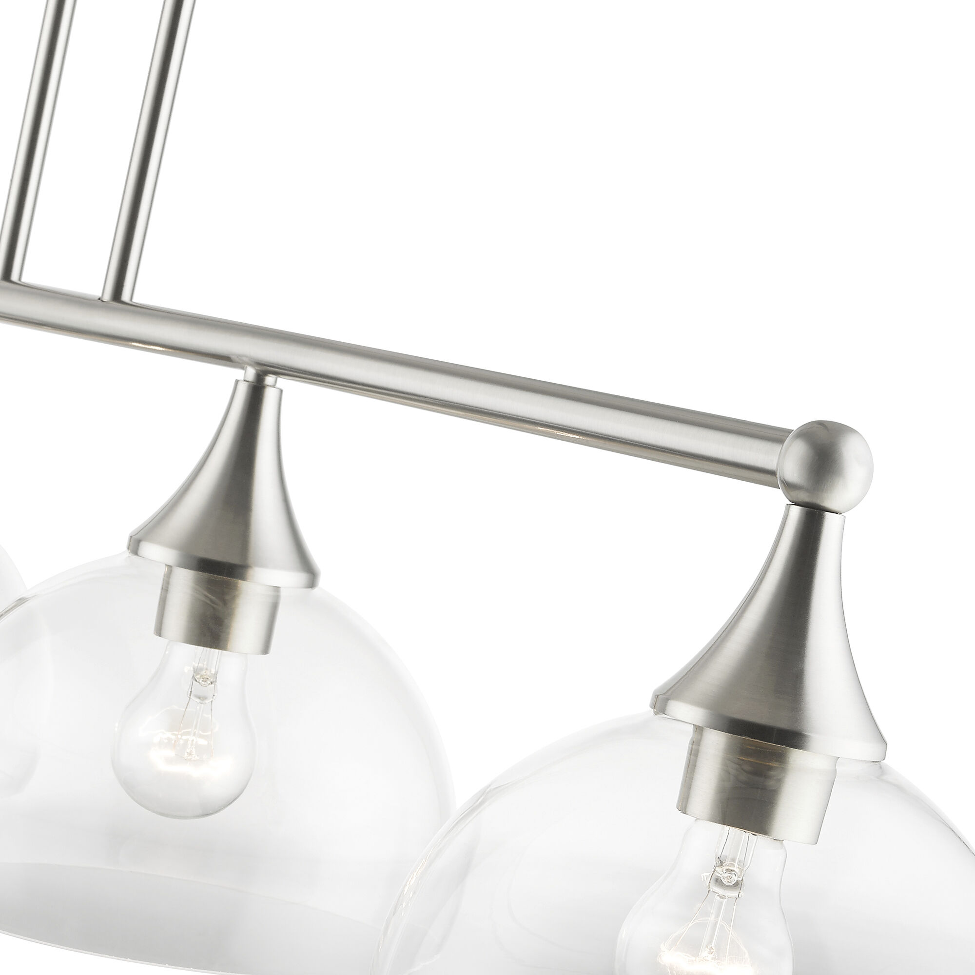 Glendon 4 Light 8.25 inch Brushed Nickel Large Linear Chandelier Ceiling Light