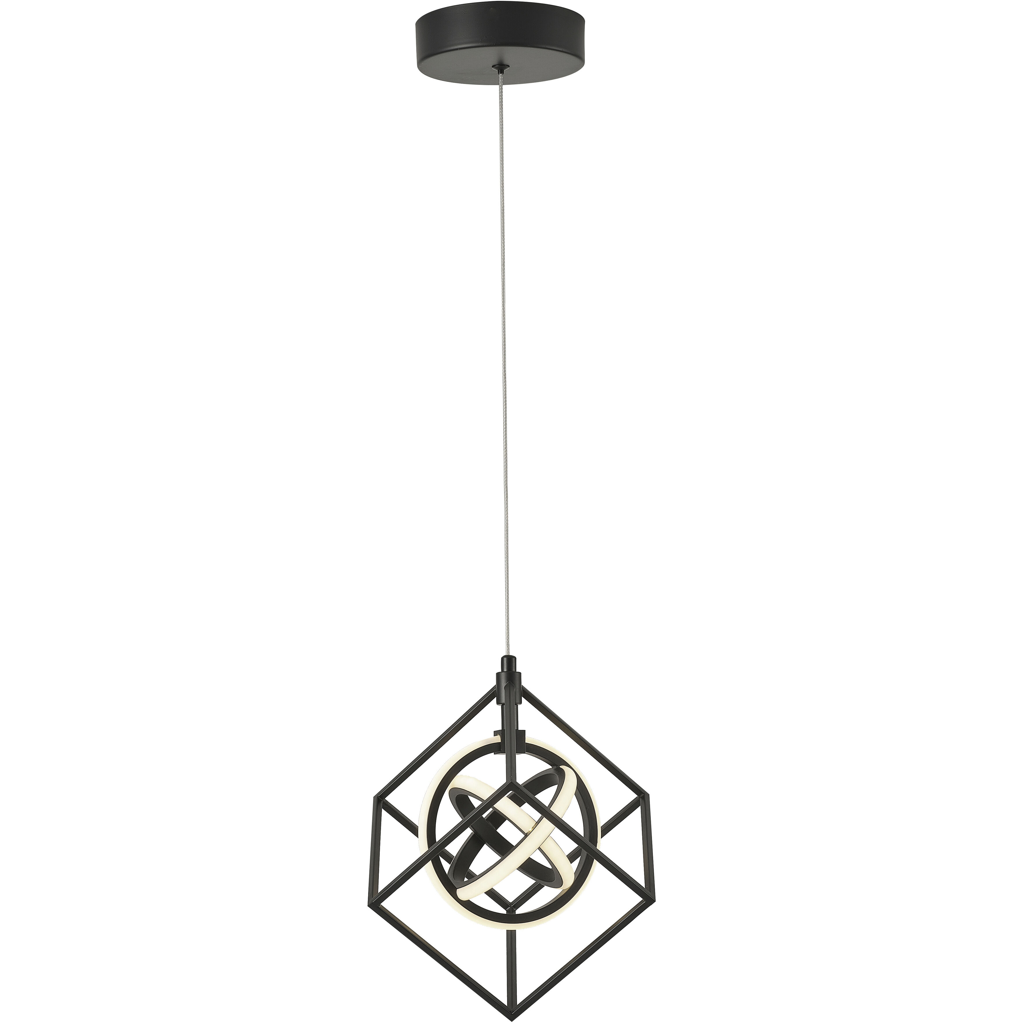 Tulip LED 10.23 inch Matte Black Pendant Ceiling Light 