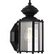 Classico 1 Light 10.5 inch Black Outdoor Wall Lantern, Small