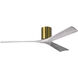 Atlas Irene-3H 60 inch Brushed Brass with Barnwood Tone Blades Ceiling Mount Paddle Fan in Barn Wood, Flush Mounted