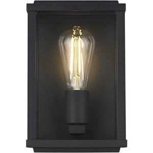 Santos 1 Light 10 inch Black Outdoor Wall Sconce