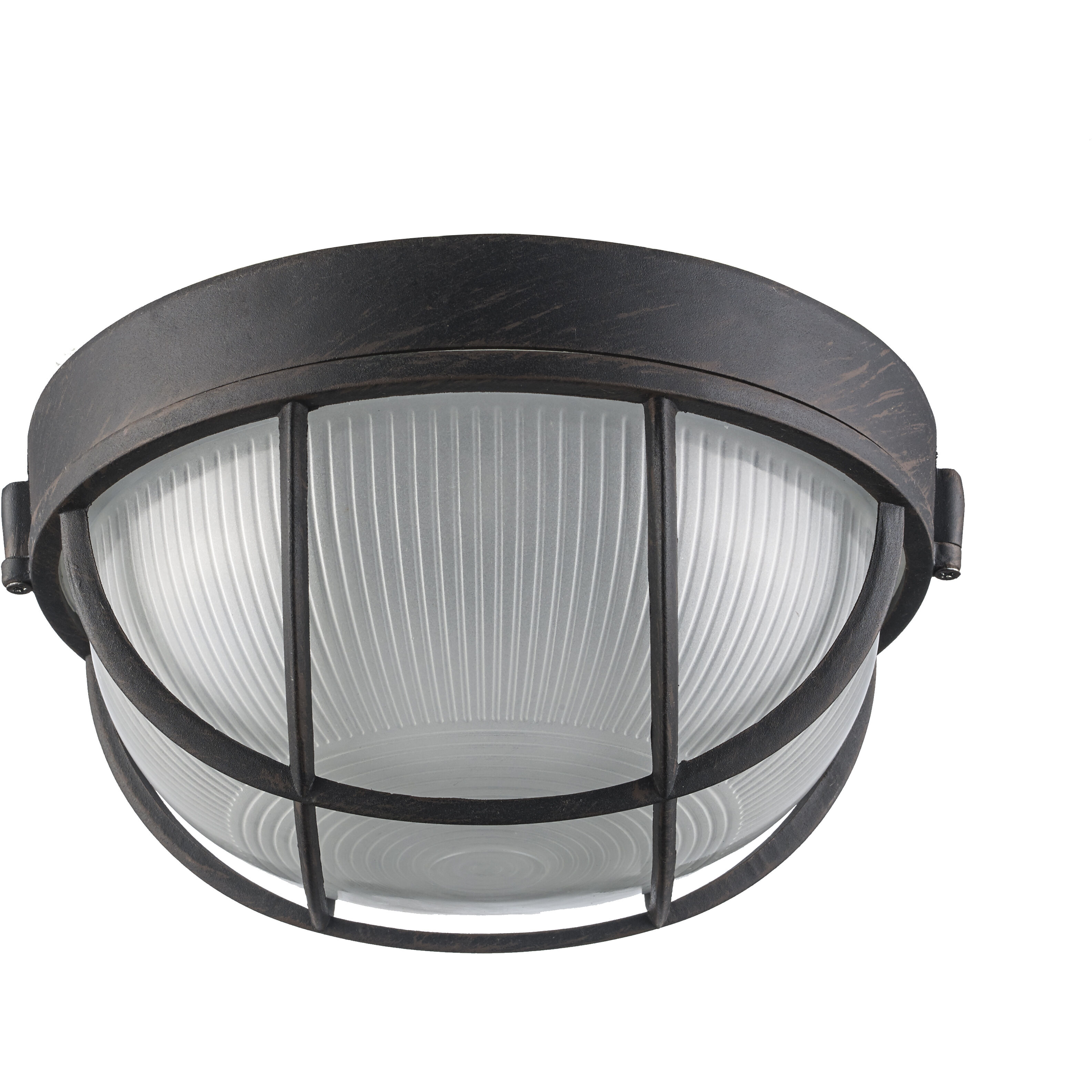 Aria 1 Light 10 inch Rust Outdoor Bulkhead