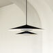 Cruz LED 24 inch Metal - Black and White Pendant Ceiling Light in Spun Aluminum Shade