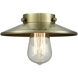 Nouveau 2 Railroad 1 Light 8 inch Black Antique Brass Mini Pendant Ceiling Light in Incandescent