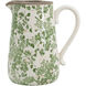 Flower Green and White Pitcher