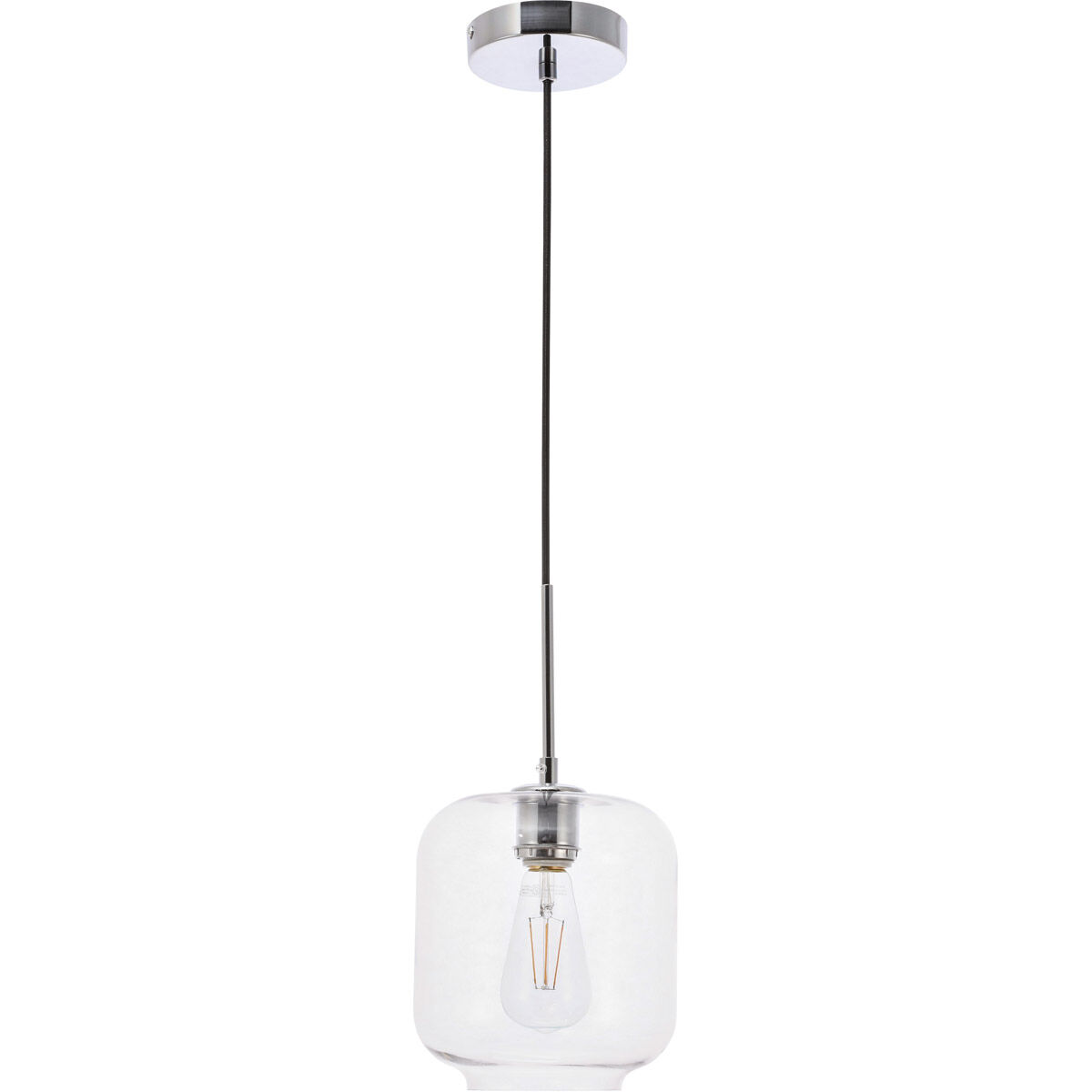 Collier 1 Light 7.3 inch Chrome Pendant Ceiling Light