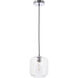 Collier 1 Light 7.3 inch Chrome Pendant Ceiling Light