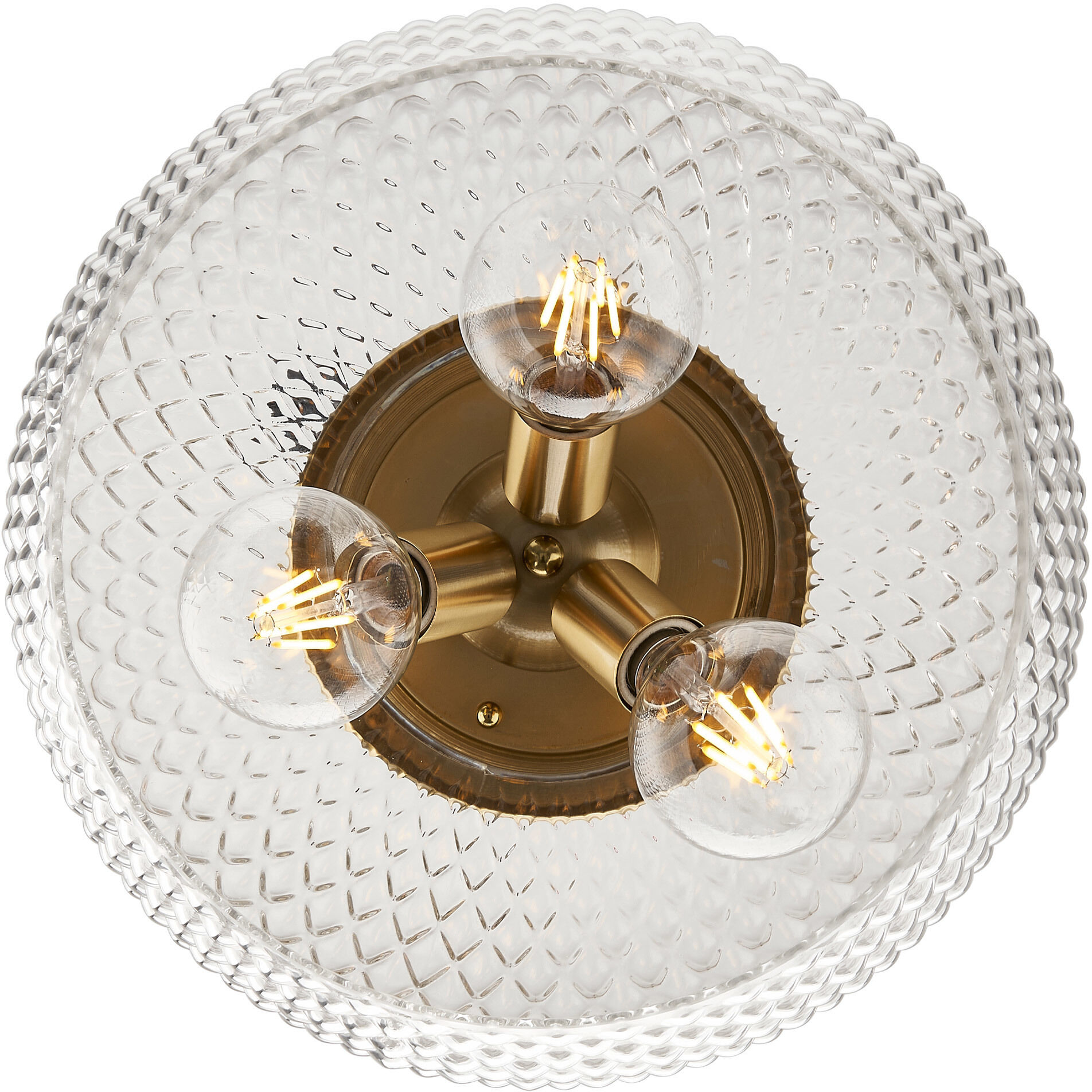 Adeline 3 Light 14 inch Modern Brushed Gold Flush Mount Ceiling Light