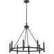 Skyva 8 Light 30 inch Matte Black Chandelier Ceiling Light